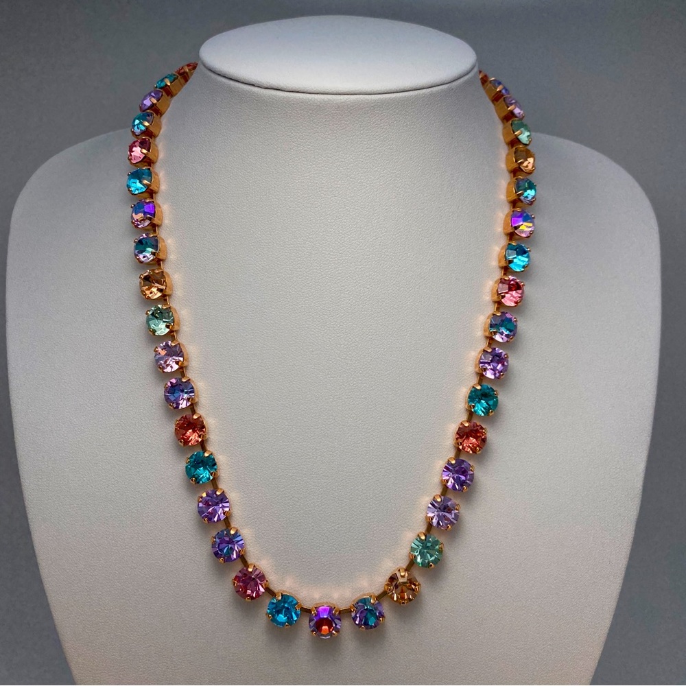 Cotton Candy Handmade Tennis Necklace
